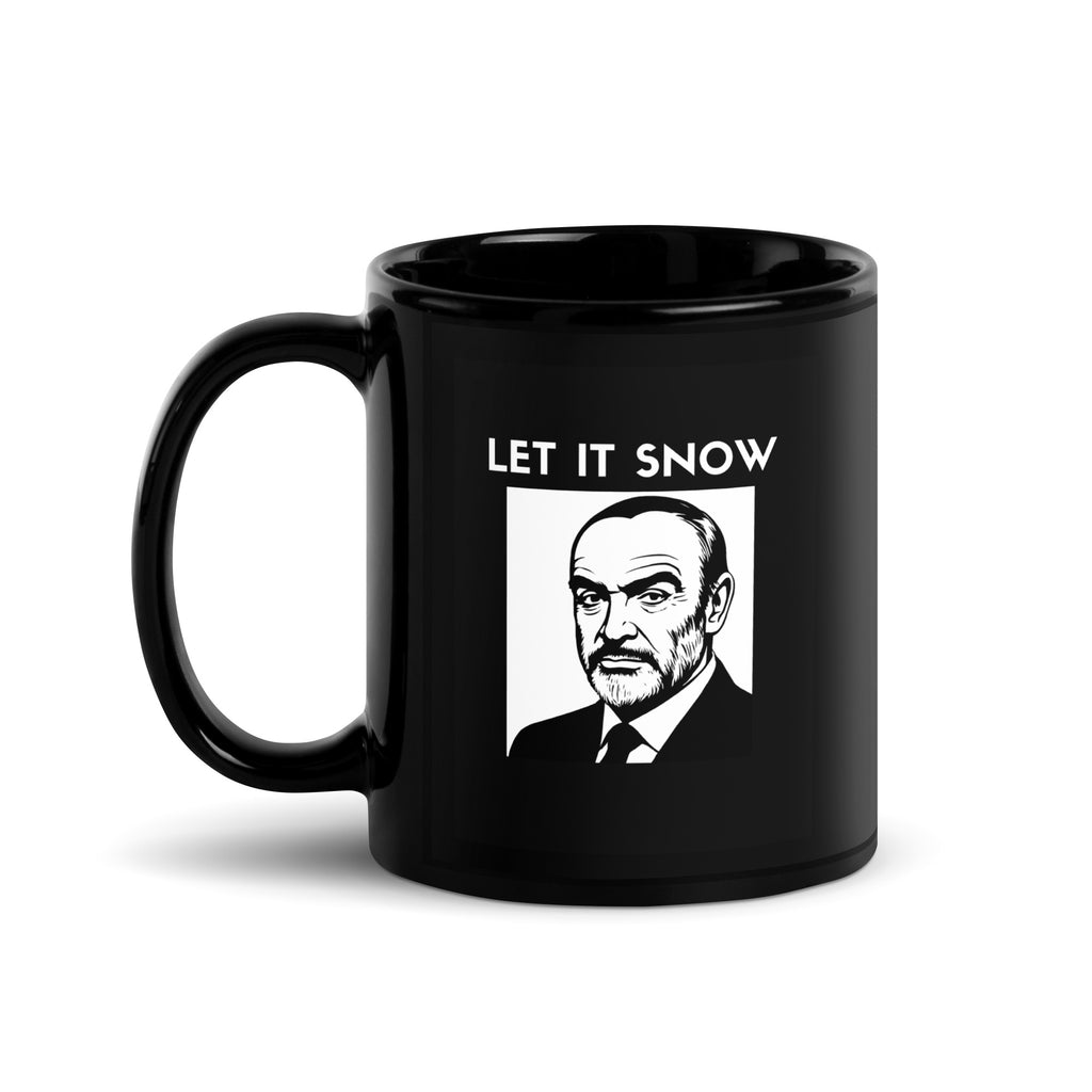 SNL Sean Connery Celebrity Jeopardy mug in 11oz black, left handle view