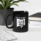 SNL Sean Connery Celebrity Jeopardy mug in 11oz black, left handle view