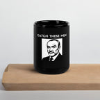 SNL Catch These Men Sean Connery Celebrity Jeopardy mug in 15oz black, front view