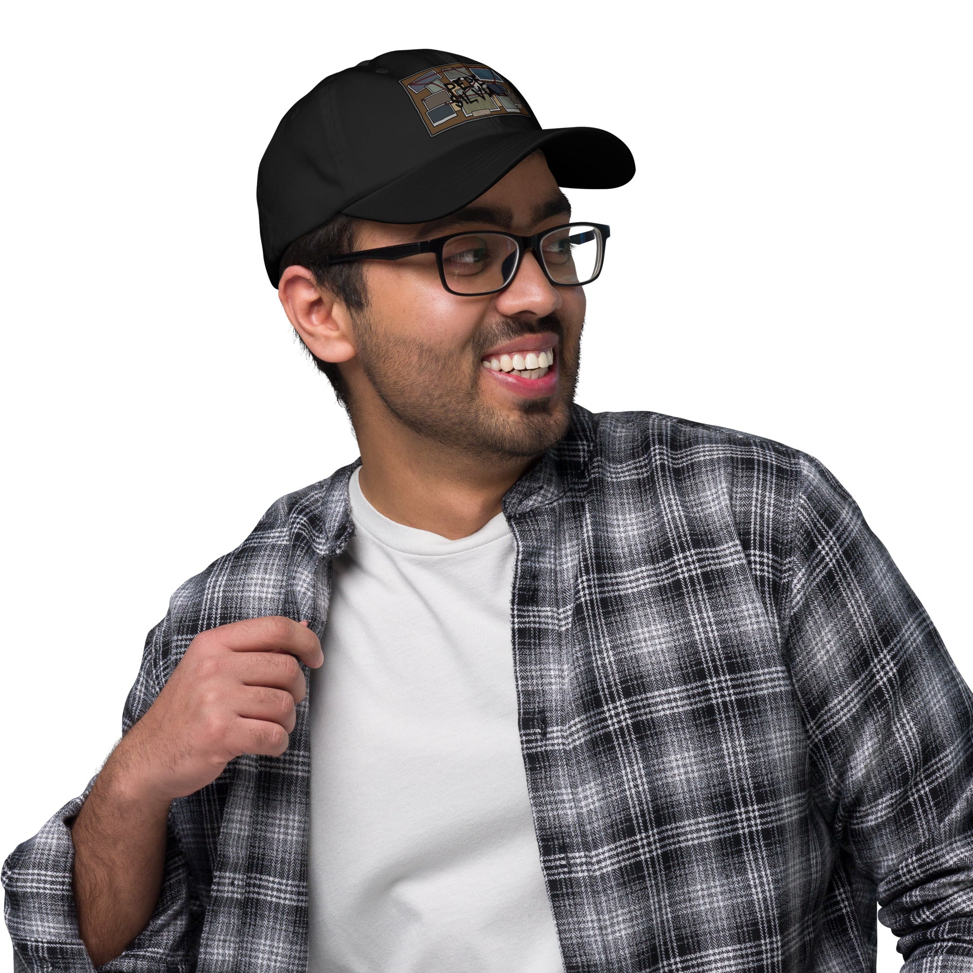 Pepe Silvia Always Sunny IASIP embroidered dad hat in black, right side view