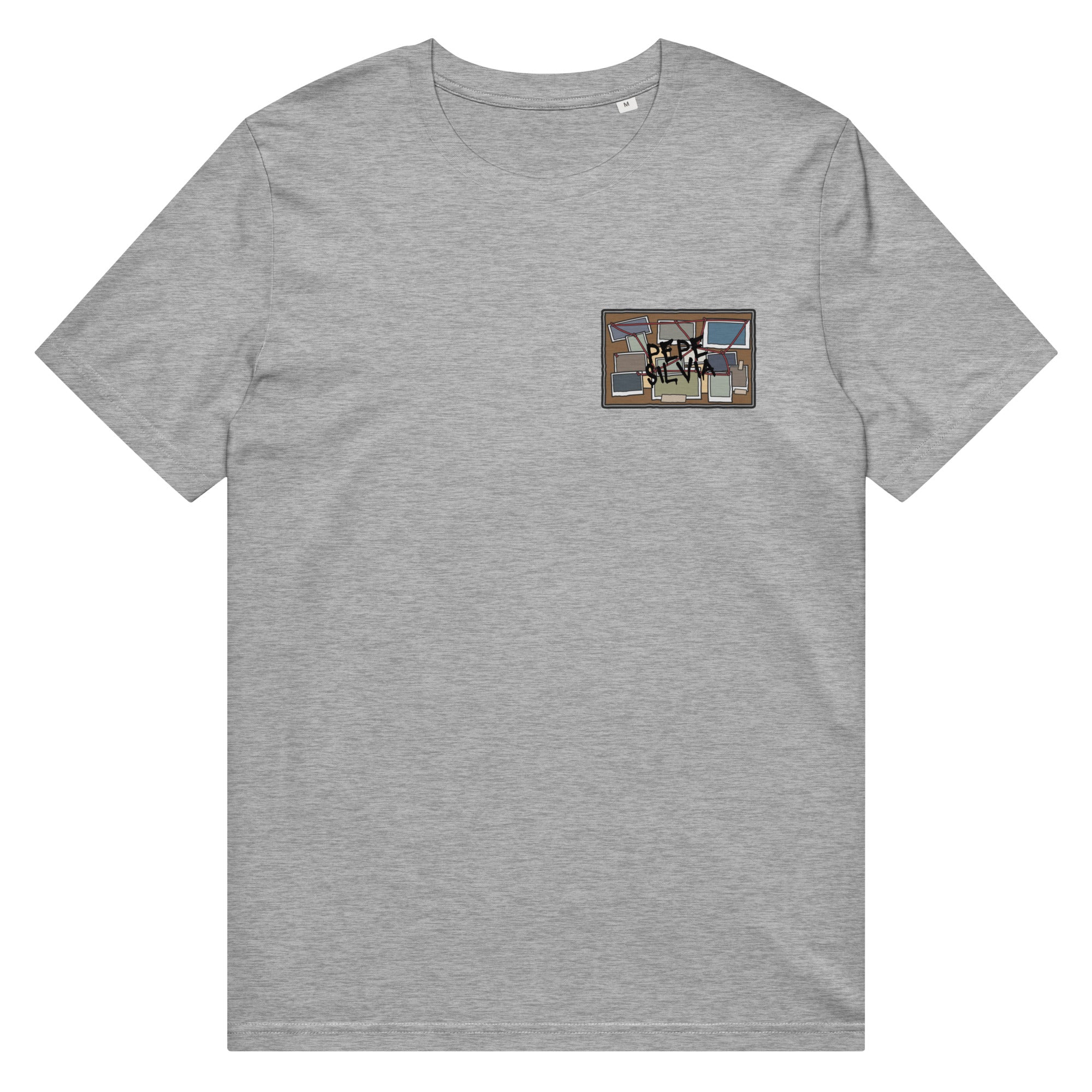 Pepe Silvia Always Sunny IASIP organic mid-light tee in heather grey, front view