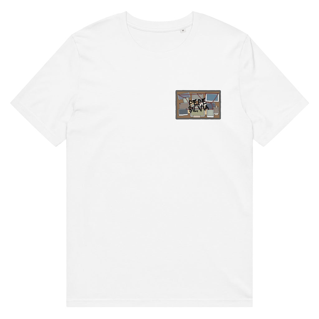 Pepe Silvia Always Sunny IASIP organic mid-light tee in white, front view
