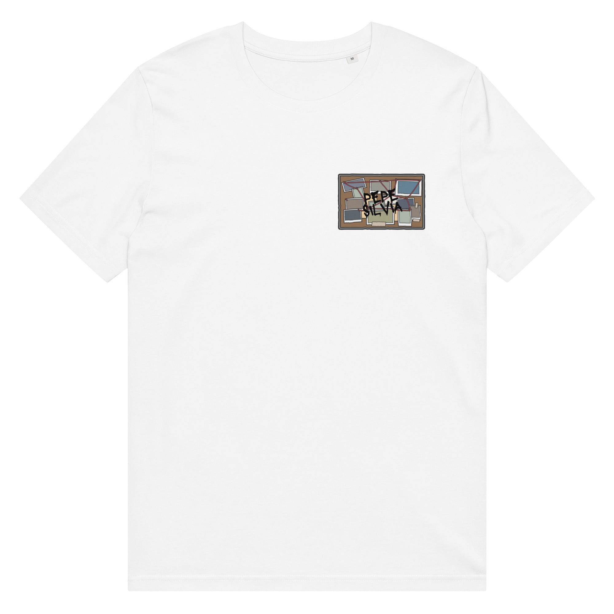 Pepe Silvia Always Sunny IASIP organic mid-light tee in white, front view