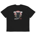 Sex Panther Anchorman oversized tee in black, front view