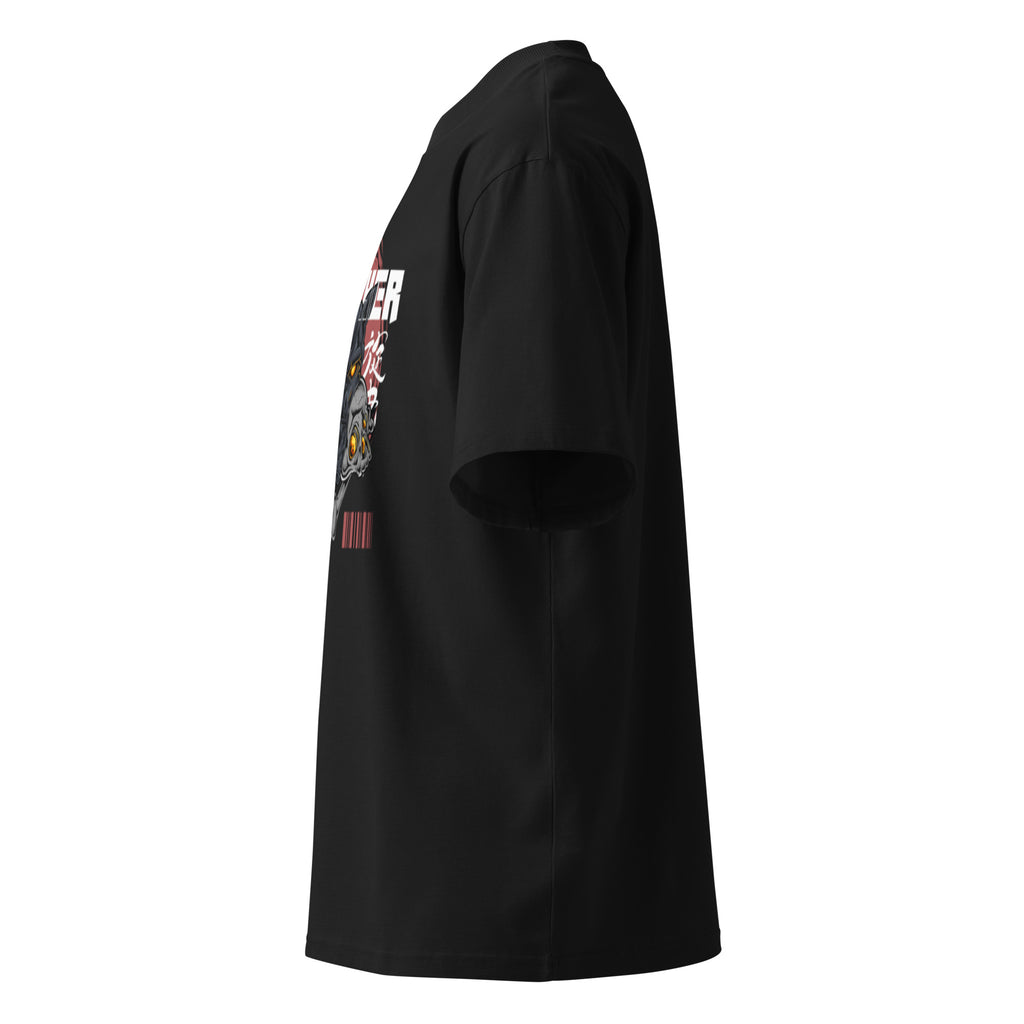 Sex Panther Anchorman oversized tee in black, left side view