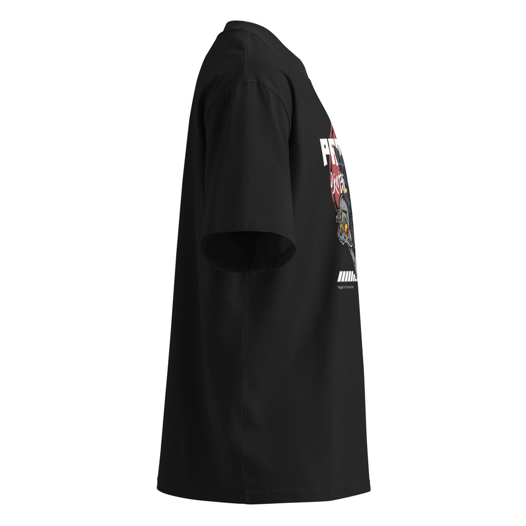 Sex Panther Anchorman oversized tee in black, right side view