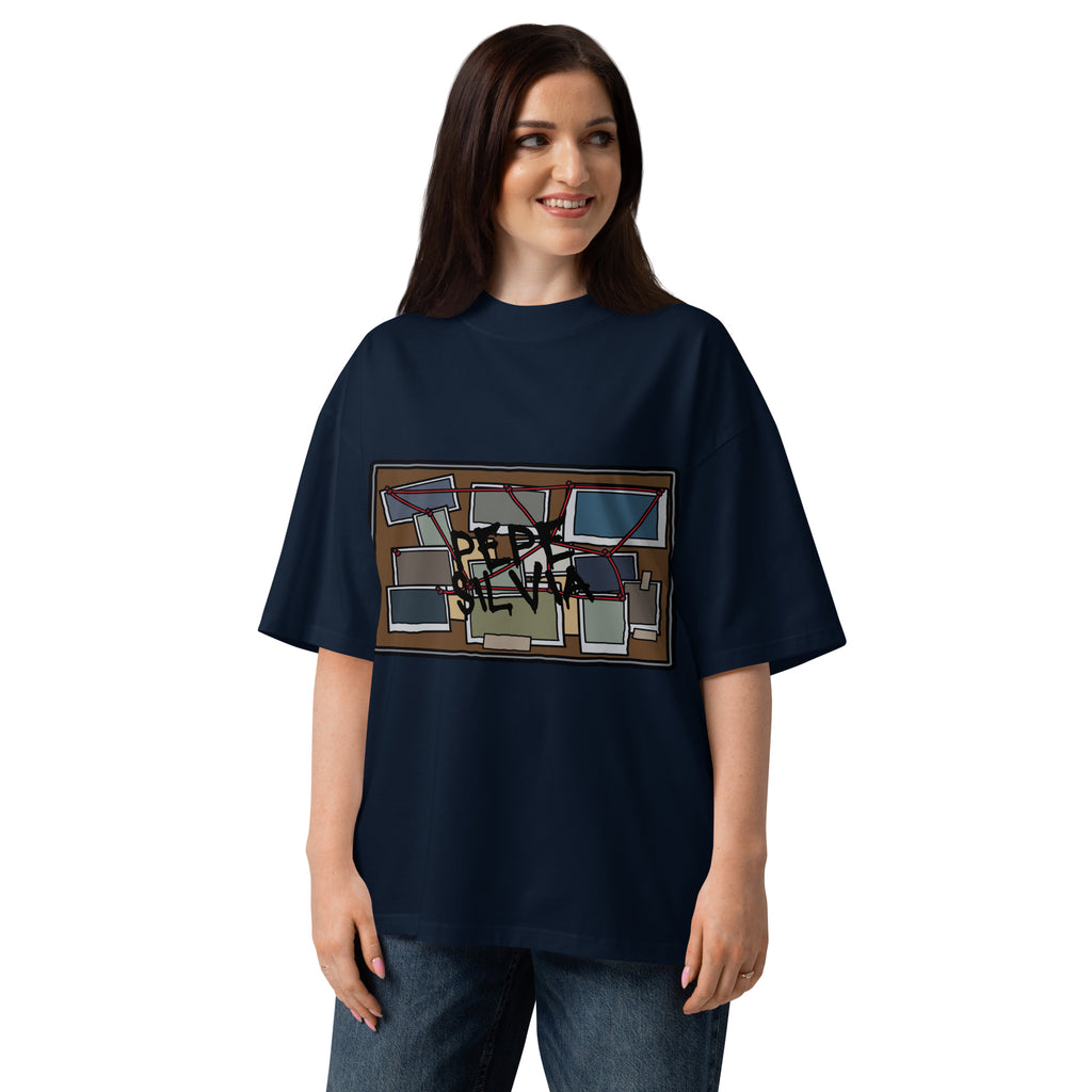Pepe Silvia Always Sunny IASIP oversized tee in french navy, front view