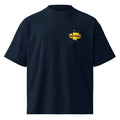 Loud Noises Anchorman Brick Tamland minimalist oversized tee in french navy, front view