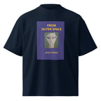 Jose Chung's From Outer Space X-Files sci-fi oversized tee in french navy, front view