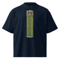VX The Rock 90s action movie oversized tee in french navy, front view