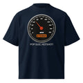 Pop Quiz Hotshot Speed 90s action movie oversized tee in french navy, front view