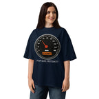 Pop Quiz Hotshot Speed 90s action movie oversized tee in french navy, front view