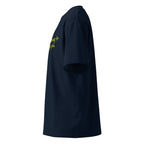 No One Is Coming To Stop You quote oversized tee in french navy, left side view