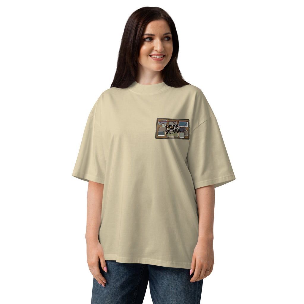 Pepe Silvia Always Sunny IASIP minimalist oversized tee in stone, front view