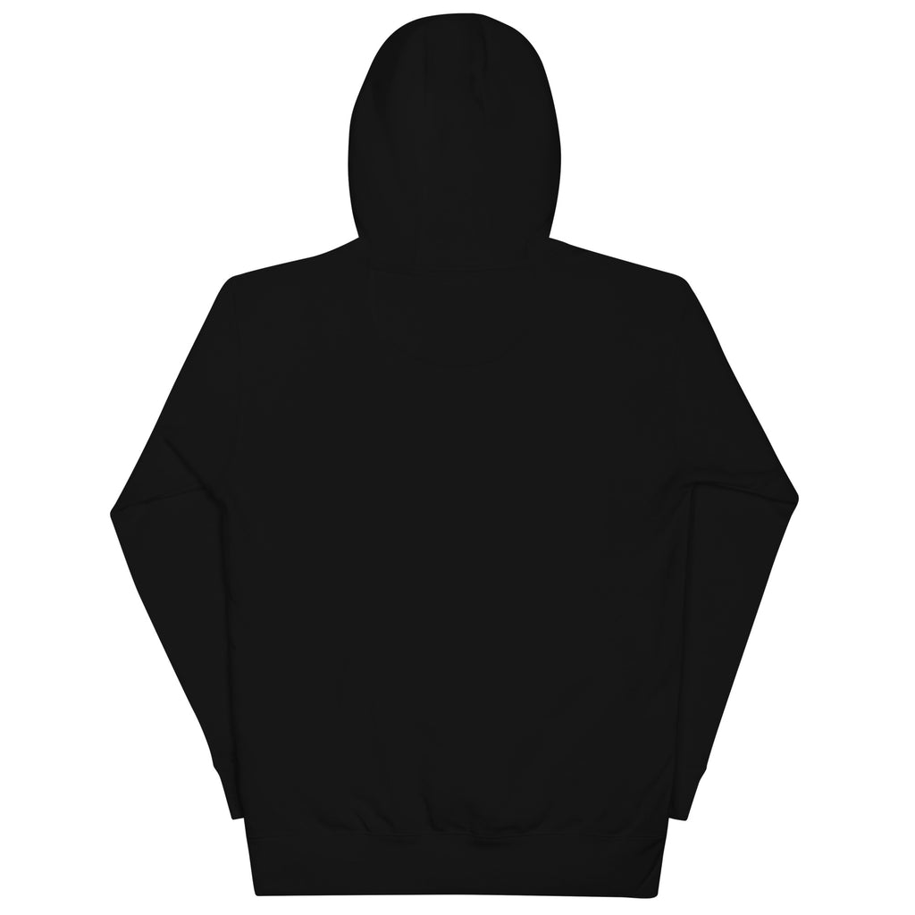 No One Is Coming To Stop You quote pullover hoodie in black, back view
