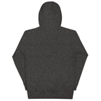 No One Is Coming To Stop You quote pullover hoodie in charcoal heather, back view
