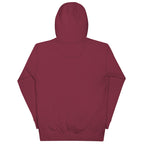No One Is Coming To Stop You quote pullover hoodie in maroon, back view