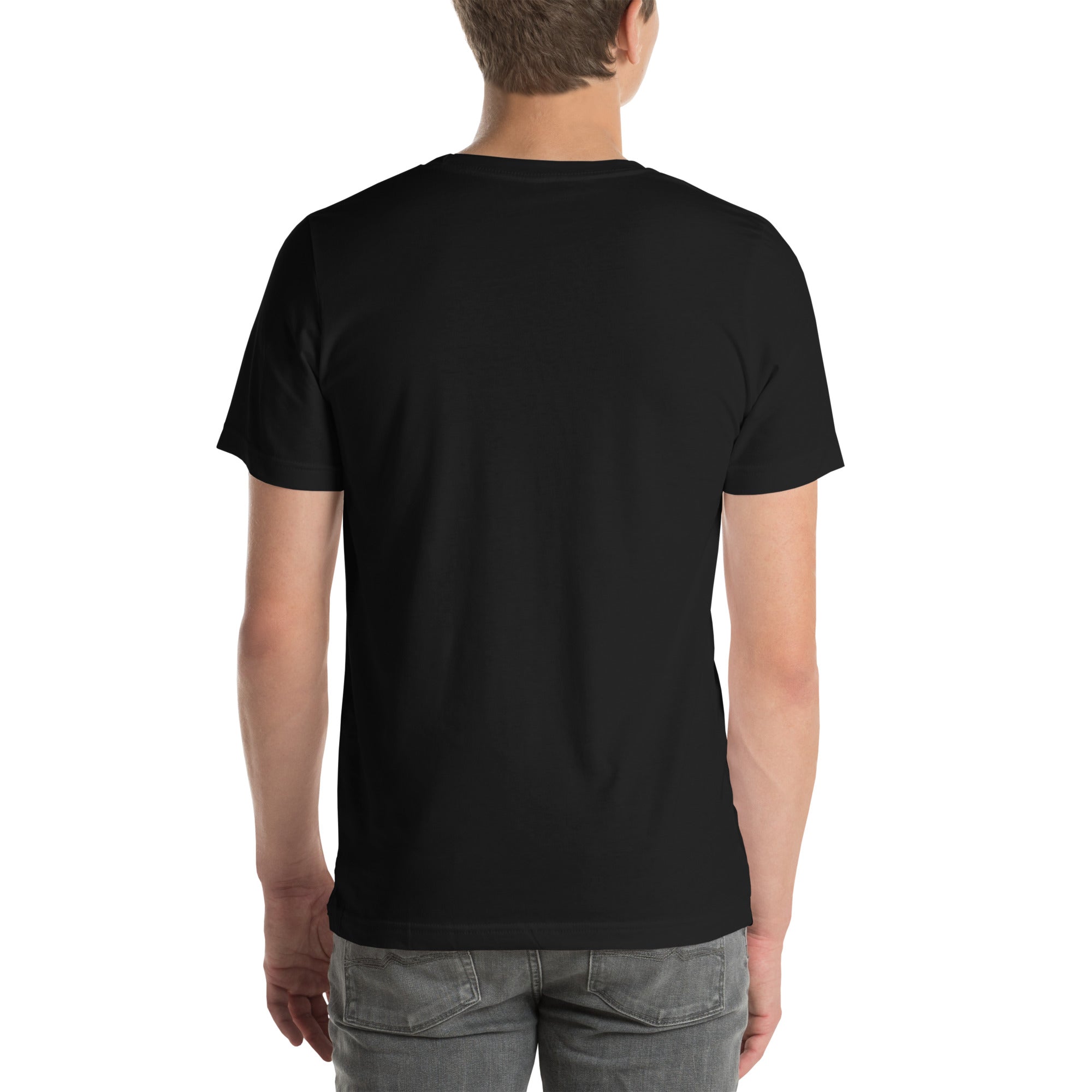 Sex Panther Anchorman staple tee in black, back view