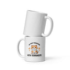Feline Specialist funny cat mug in 11oz white, front view