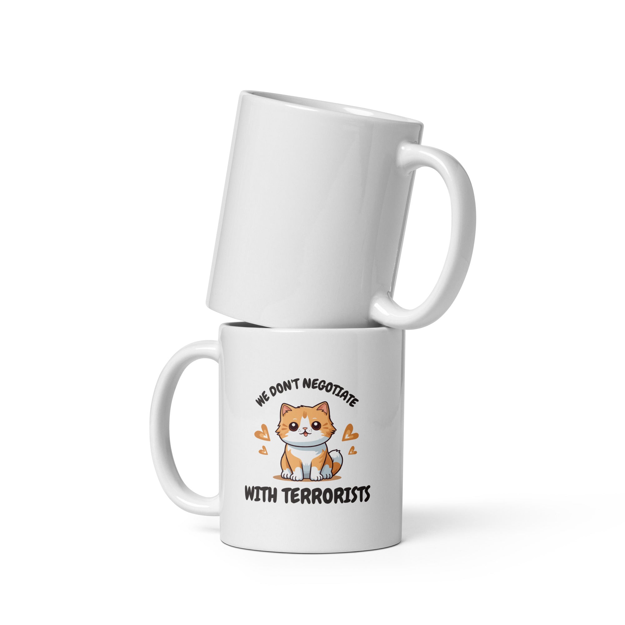 Feline Specialist funny cat mug in 11oz white, front view