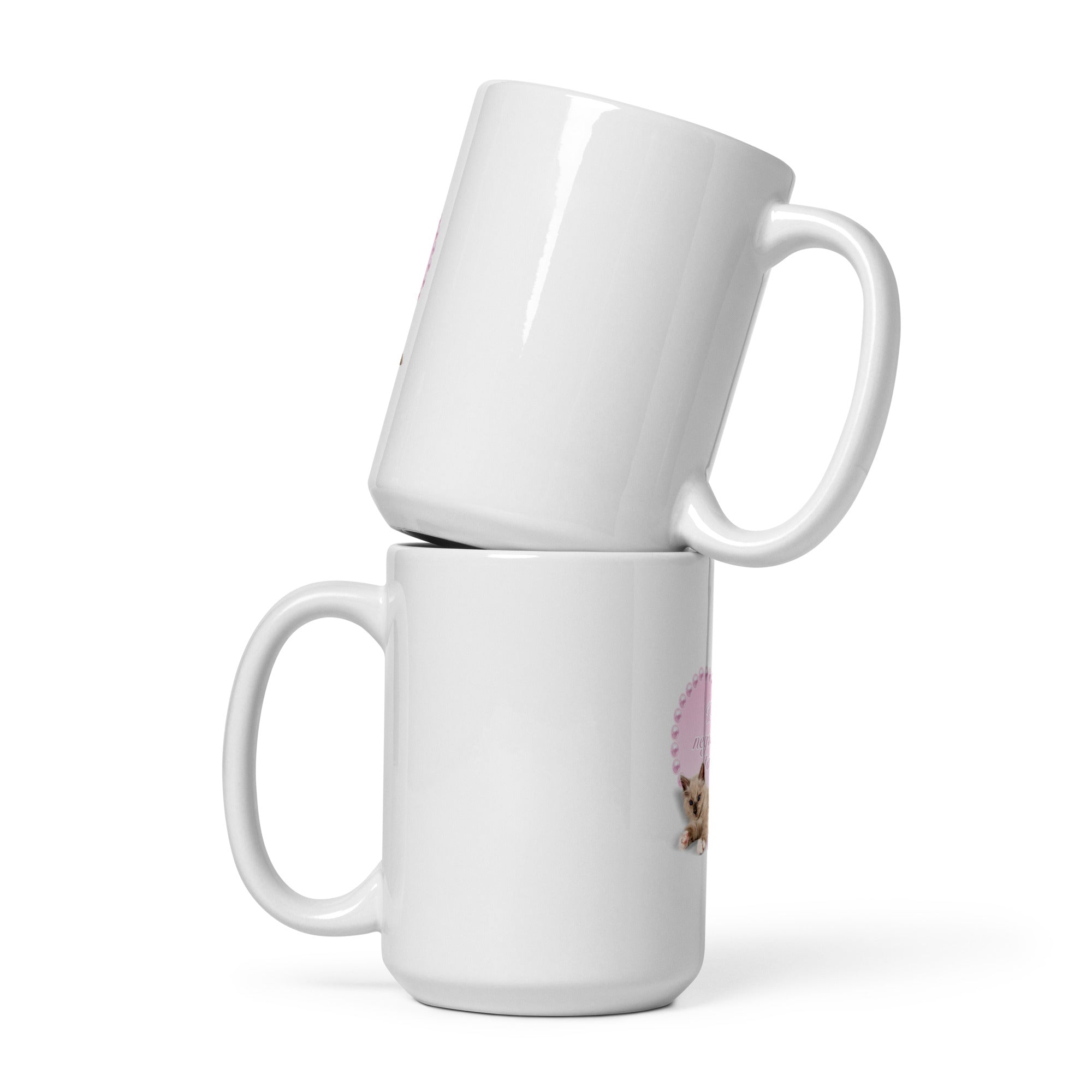 No Concessions funny cat mug in 15oz white, front view